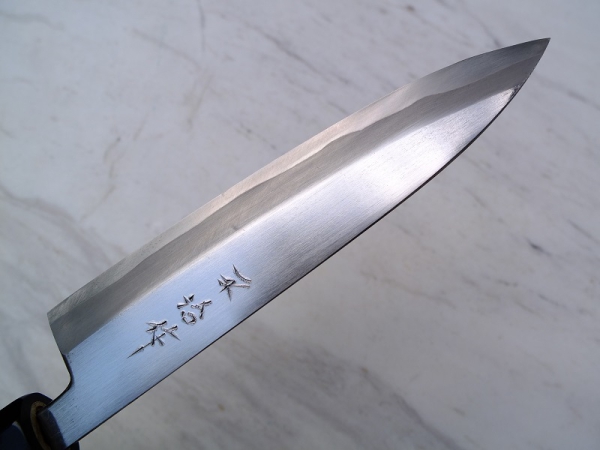 HEIJI Schmiede Atsuraeko Iwasaki Stahl Mini Yanagi, 13 cm Klinge mit Honbazuke (einseitig links), handgeschmiedet und -signiert, nicht rostfrei